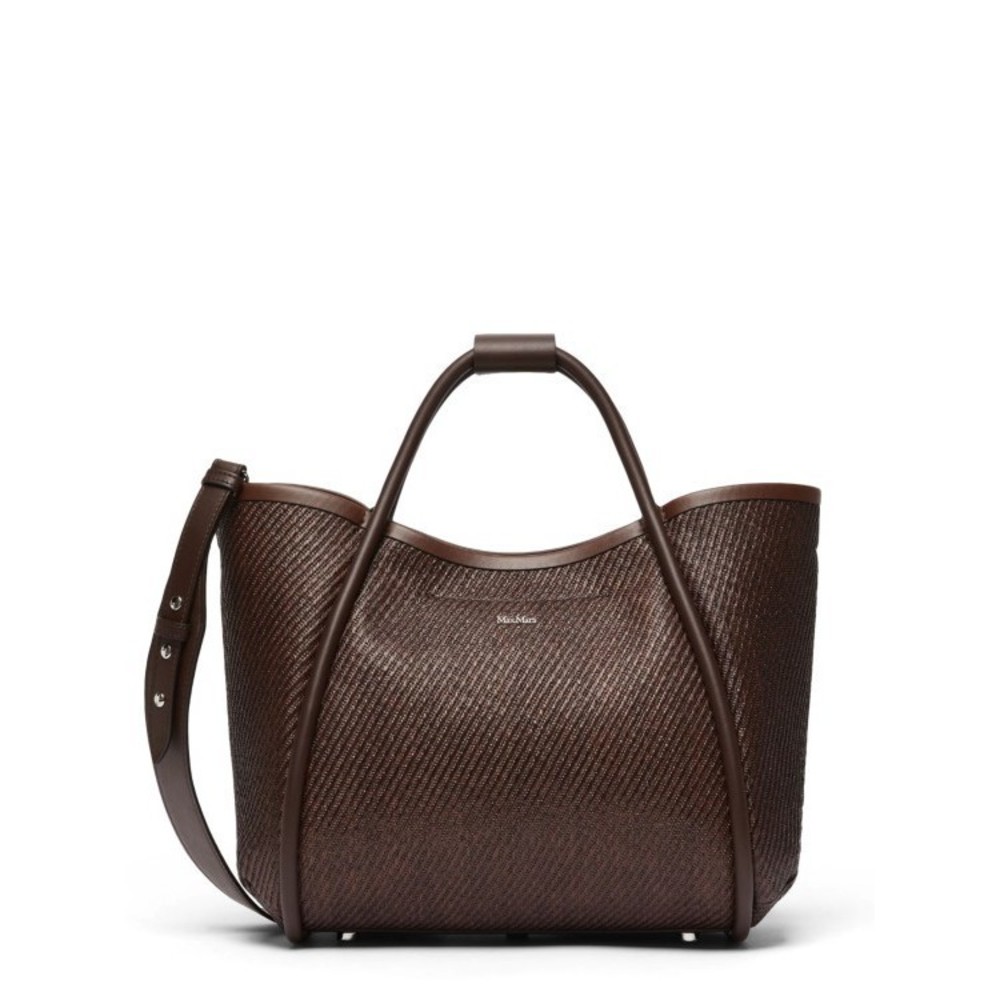 Max Mara Woven Texture Handbag With Smooth Leather Handles - NWT